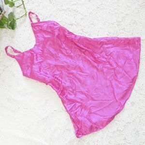 Fuschia/Hot Pink Intimate Sleepwear Satin Chemise